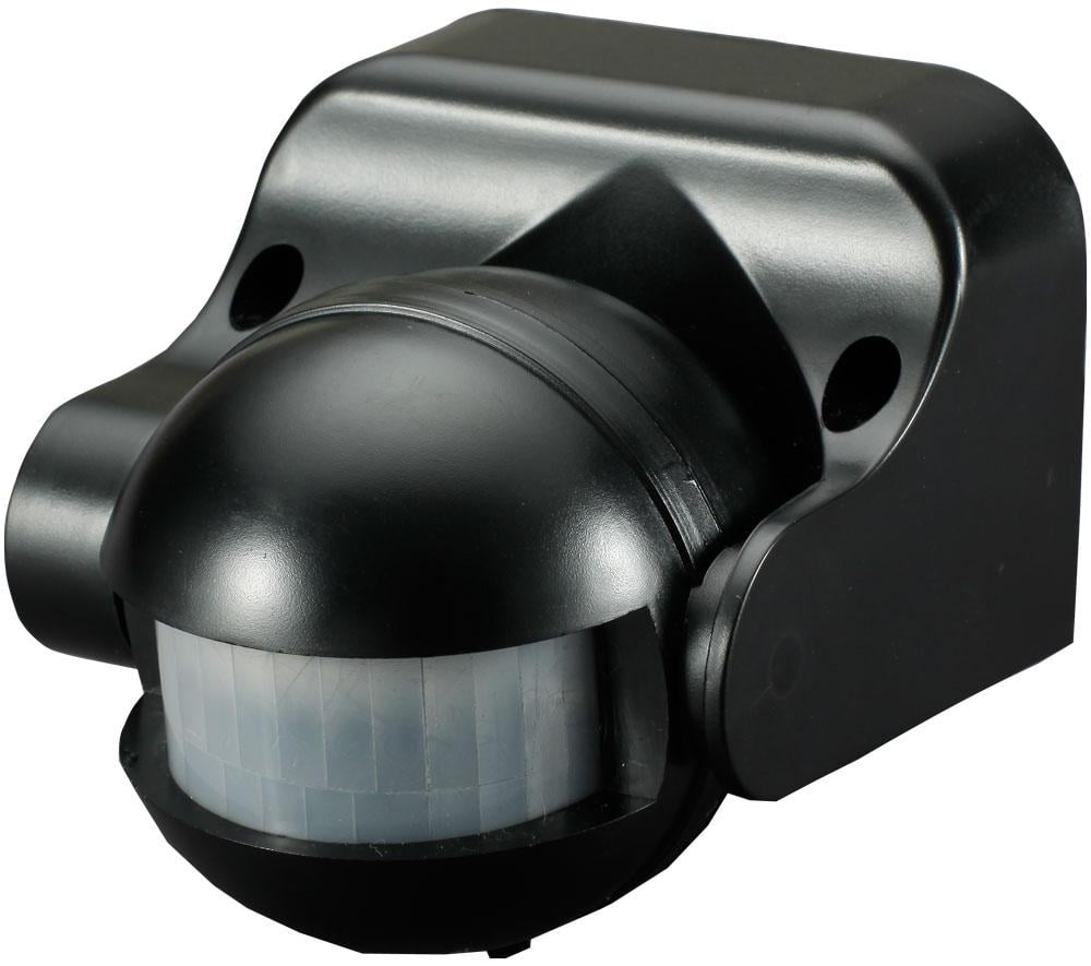 Датчик движения инфракрасный E.NEXT e.sensor.pir.09.black 1200 Вт 180° до 12 м IP44 Черный (s061003)