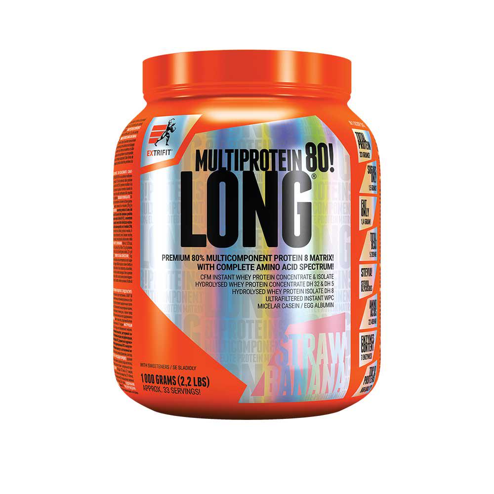 Протеин многокомпонентный Extrifit Long 80 Multiprotein Strawberry Banana 1000 g