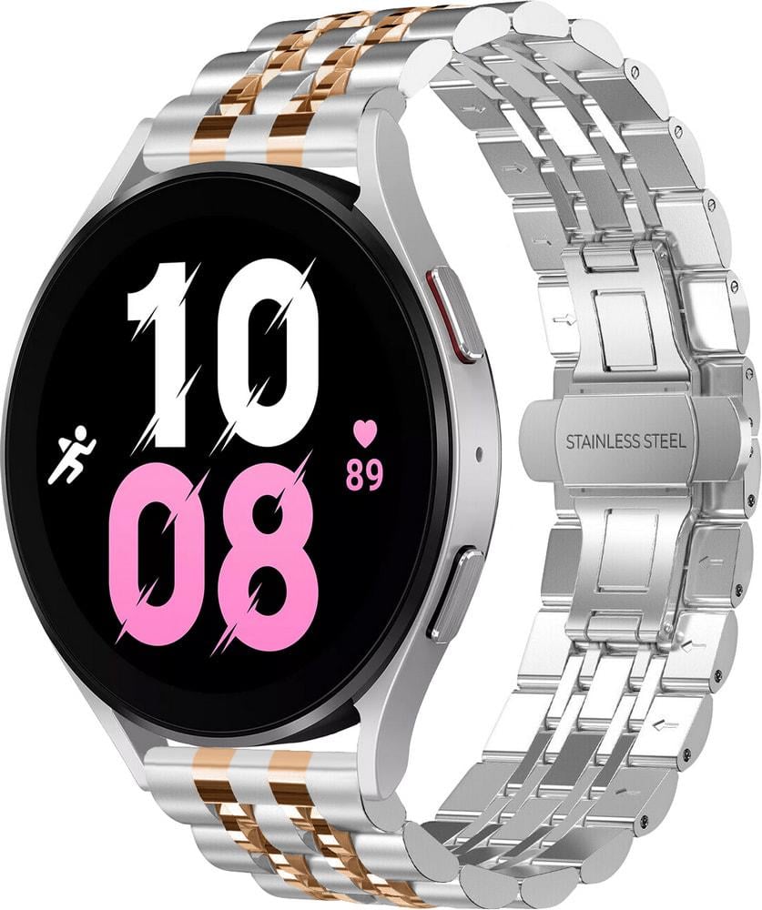 Браслет металевий Spinye Line для Galaxy Watch 5 44 мм Silver Rose (29602-68)