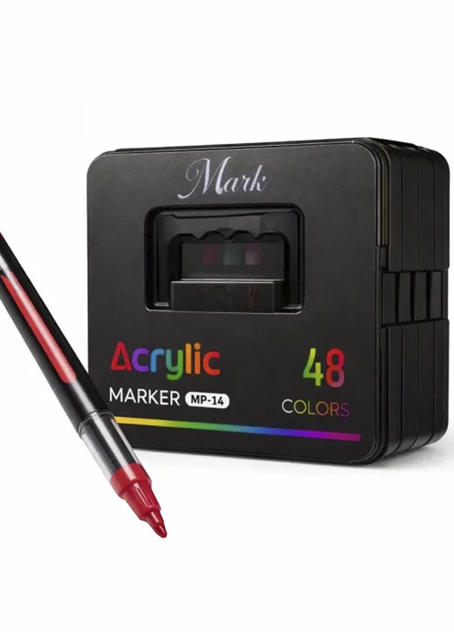 Набор маркеров акрилово-акварельных ACRY в пластиковом кейсе 48 шт. Разноцветный (121442)