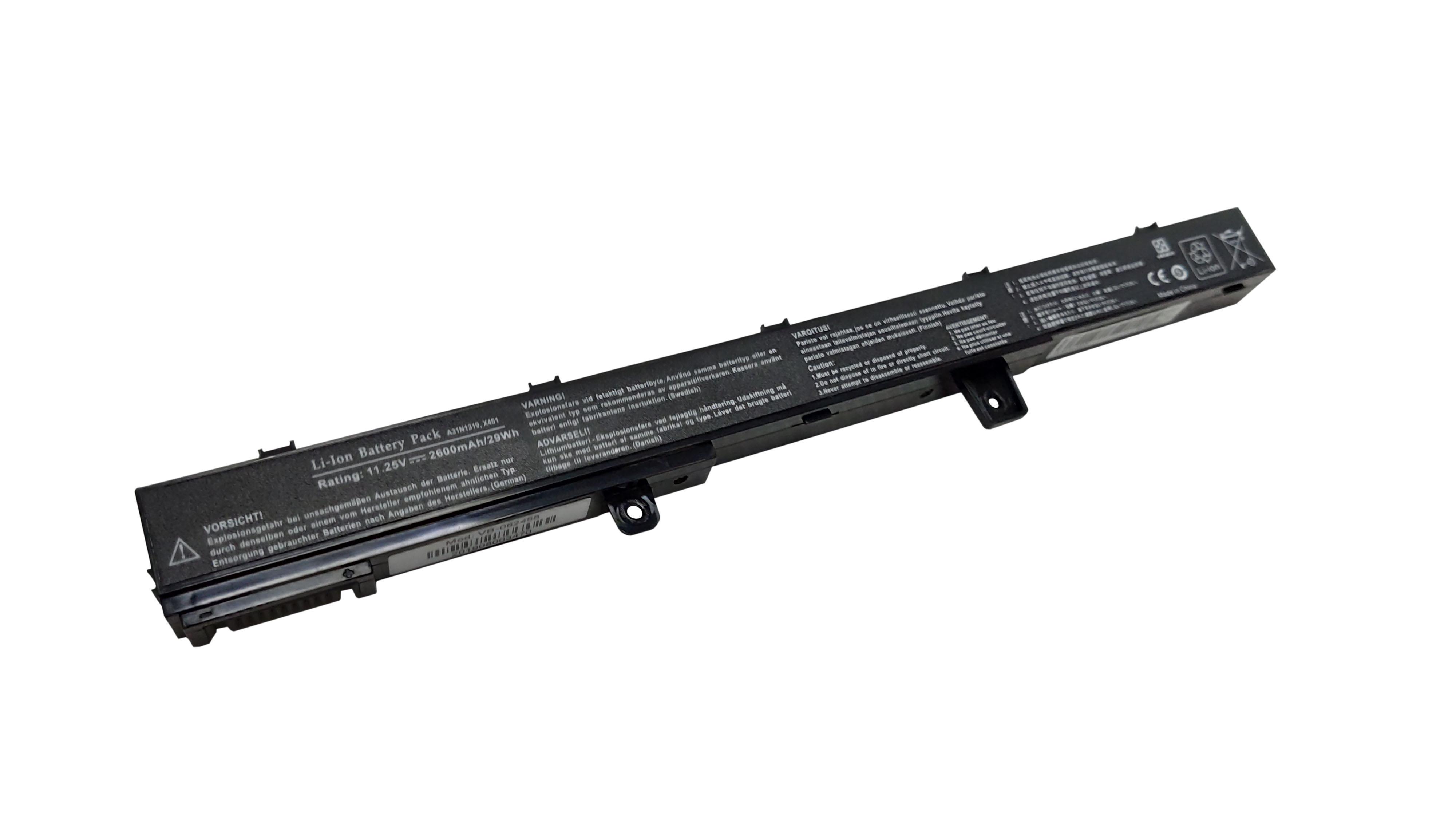 Аккумулятор для ноутбука Asus A31N1308 X551 11.25V Black 2600mAh OEM