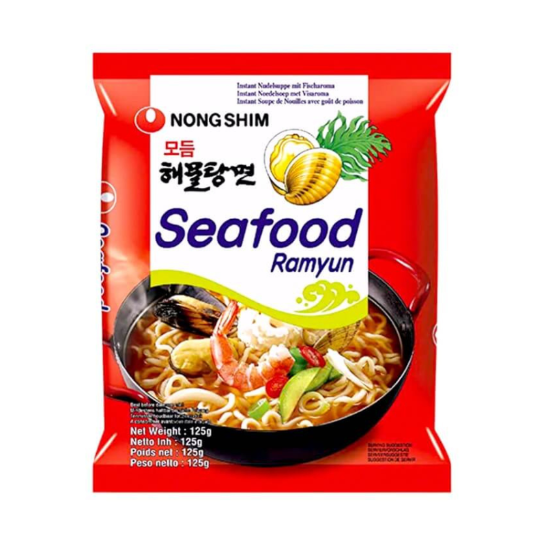 Локшина корейська Nongshim Рамьйон зі смаком морепродуктів 120 г (8801043157766)