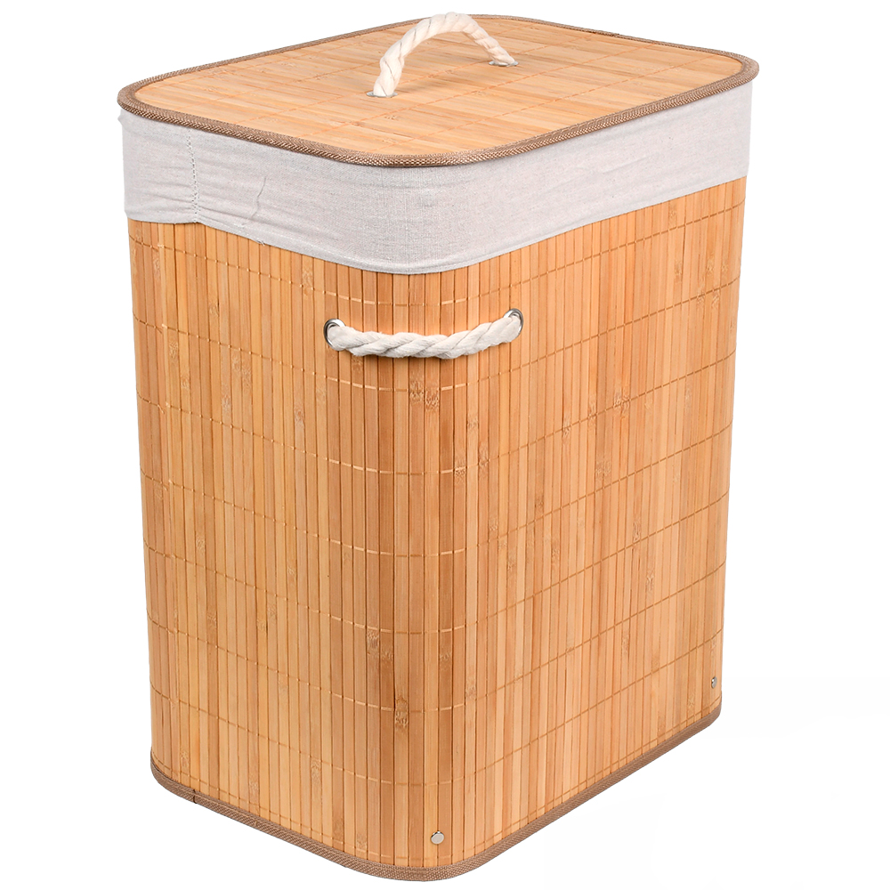 Корзина для белья с ручками и крышкой R35097 складная из бамбука 42х30x50 см Коричневый (35699047) Корзина для белья с ручками и крышкой R35097 складная из бамбука 42х30x50 см Коричневый (35699047)
