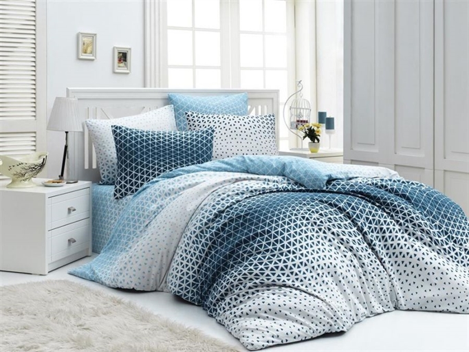Комплект постельного белья Lighthouse Blaze 4 сезона 200х220 см/50х70 см 2 шт. Синий