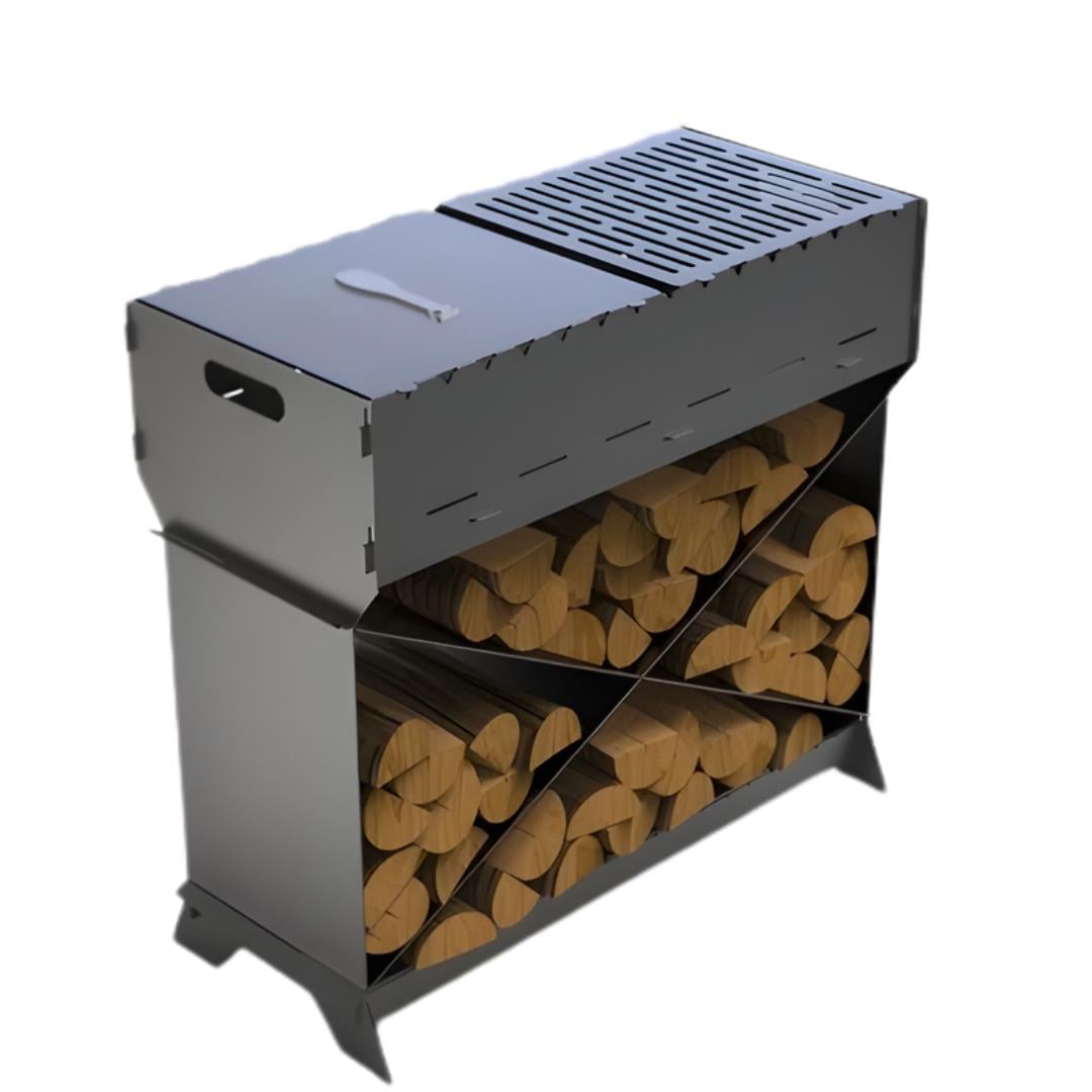 Мангал-гриль разборный Carino Brazier X V2 Ветка с грилем 760х370х820 мм металл 3 мм (34183376)