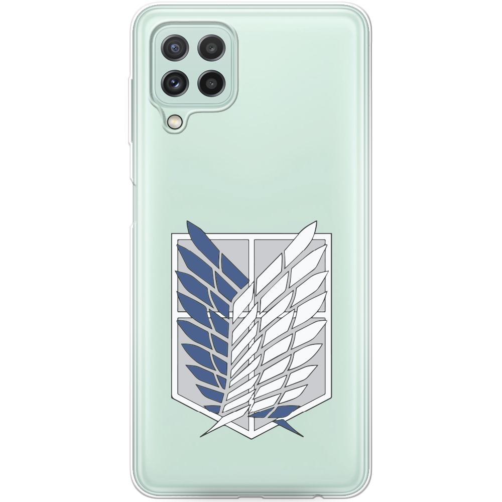 Чехол Boxface Samsung M225 Galaxy M22 Атака Титанов Крылья Свободы Прозрачный силикон (43528-bk88-42748)