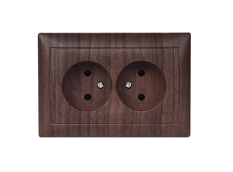 Розетка Luxel Primera 3907 2-а б/з Вишневий (00000038648)