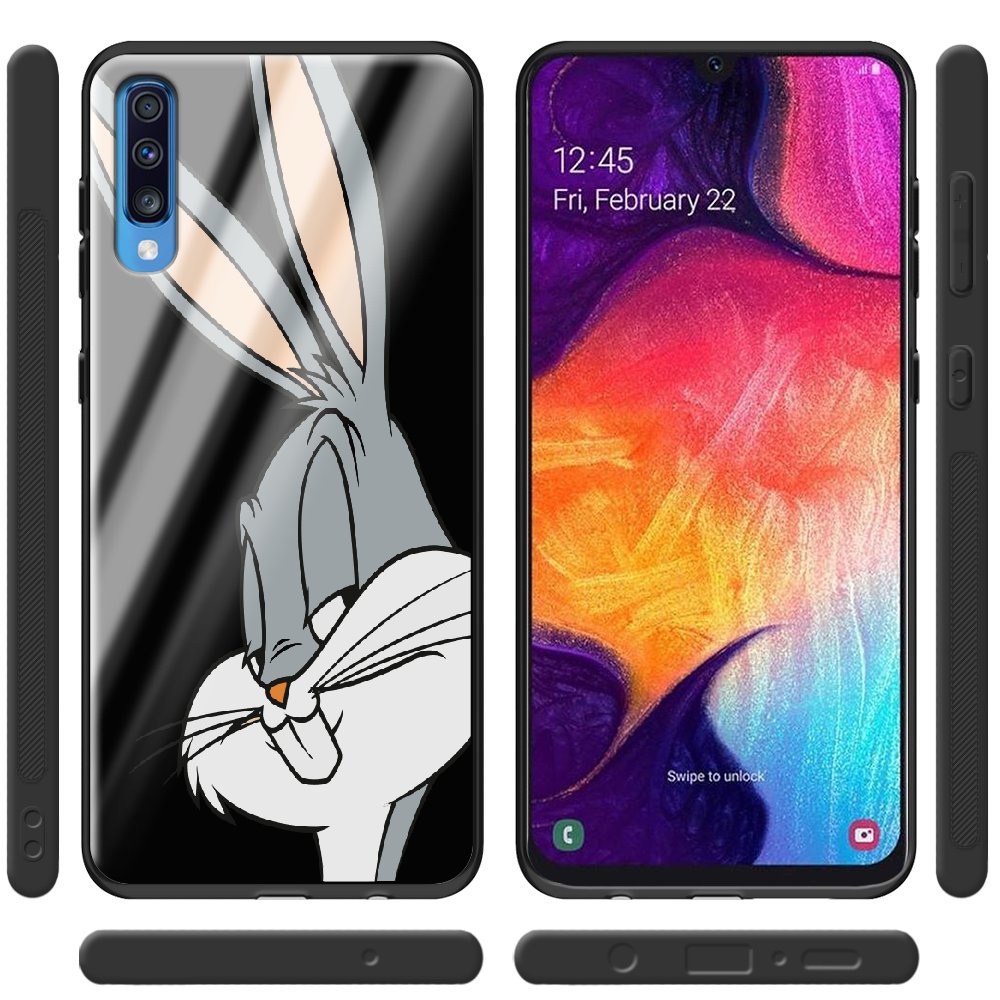 Чохол BoxFace Samsung A705 Galaxy A70 Lucky Rabbit Чорний силікон зі склом (36860-bk81-37740) - фото 2