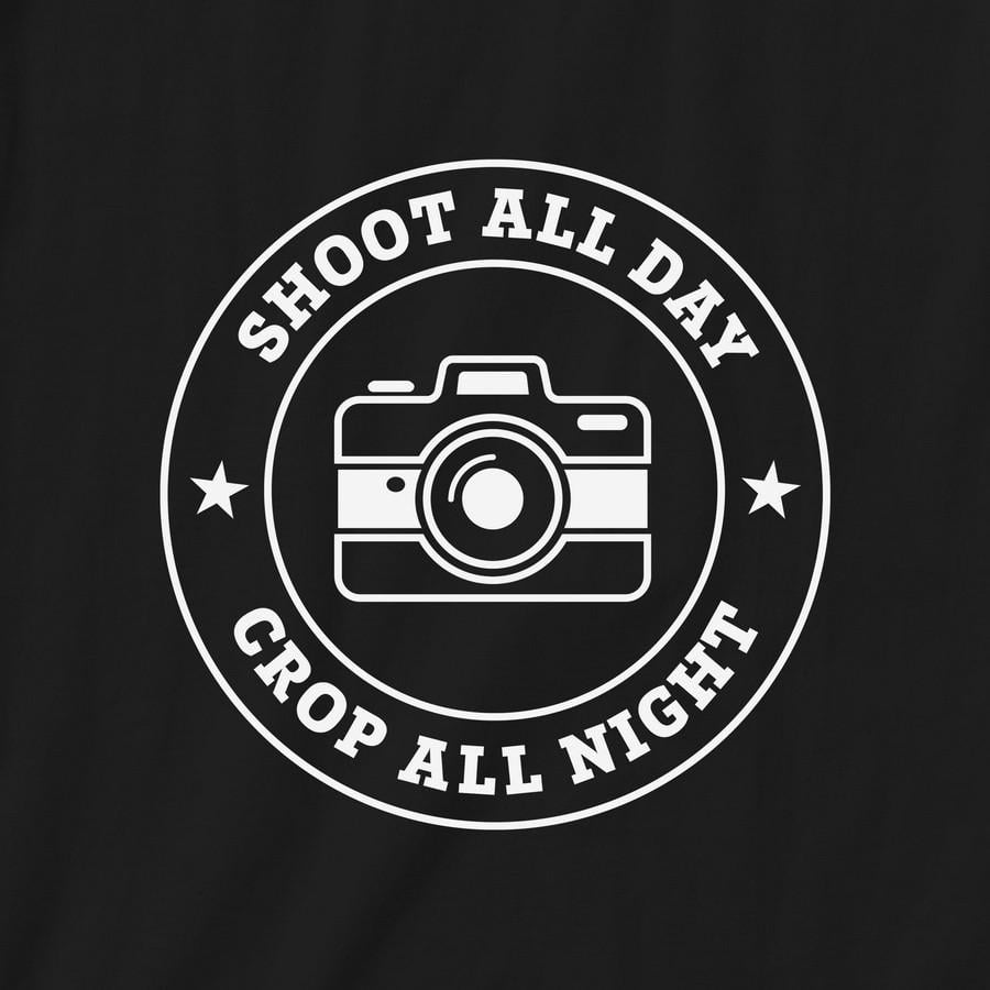 Футболка женская "Shoot all day, cropp all night" M Черный (BD-000004729) - фото 4