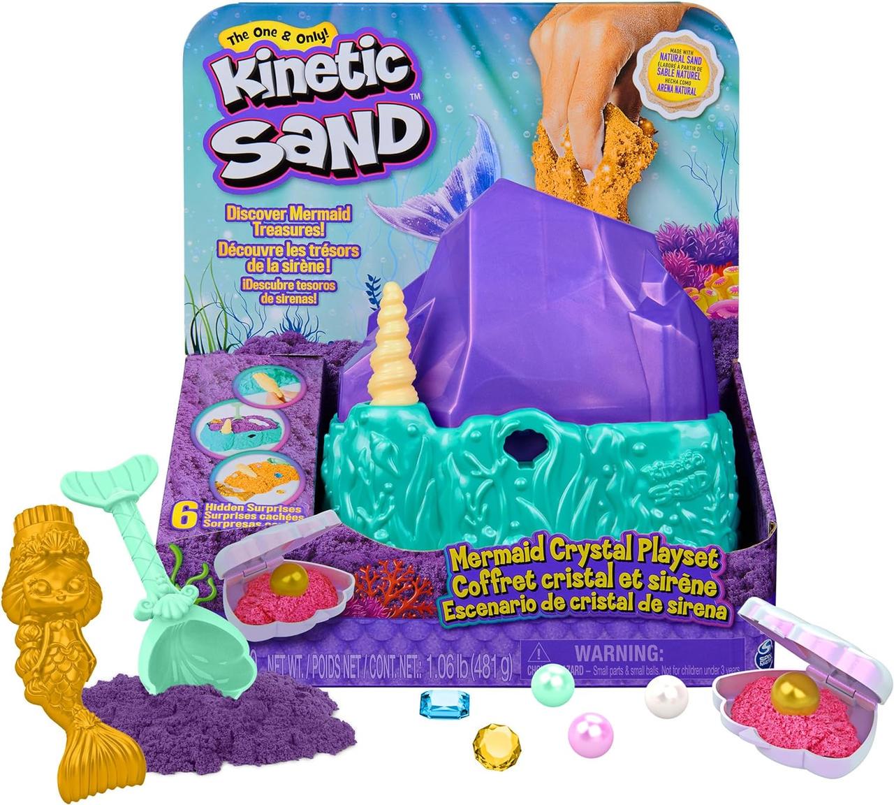 Кінетичний пісок Kinetic Sand Mermaid Crystal Playset (2053486850) - фото 1