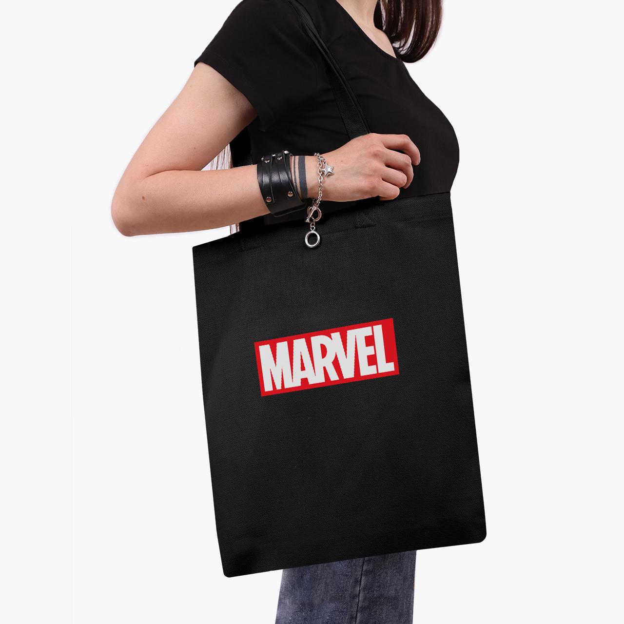 Эко сумка шоппер Marvel 41х35 см Черный (9227-1982-BK)