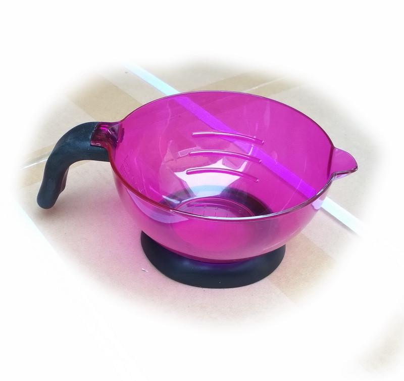 Миска для окрашивания волос ДенІС professiona Премиум с резинкой и прорезиненной ручкой 360 мл Розовый (1453071789) - фото 2