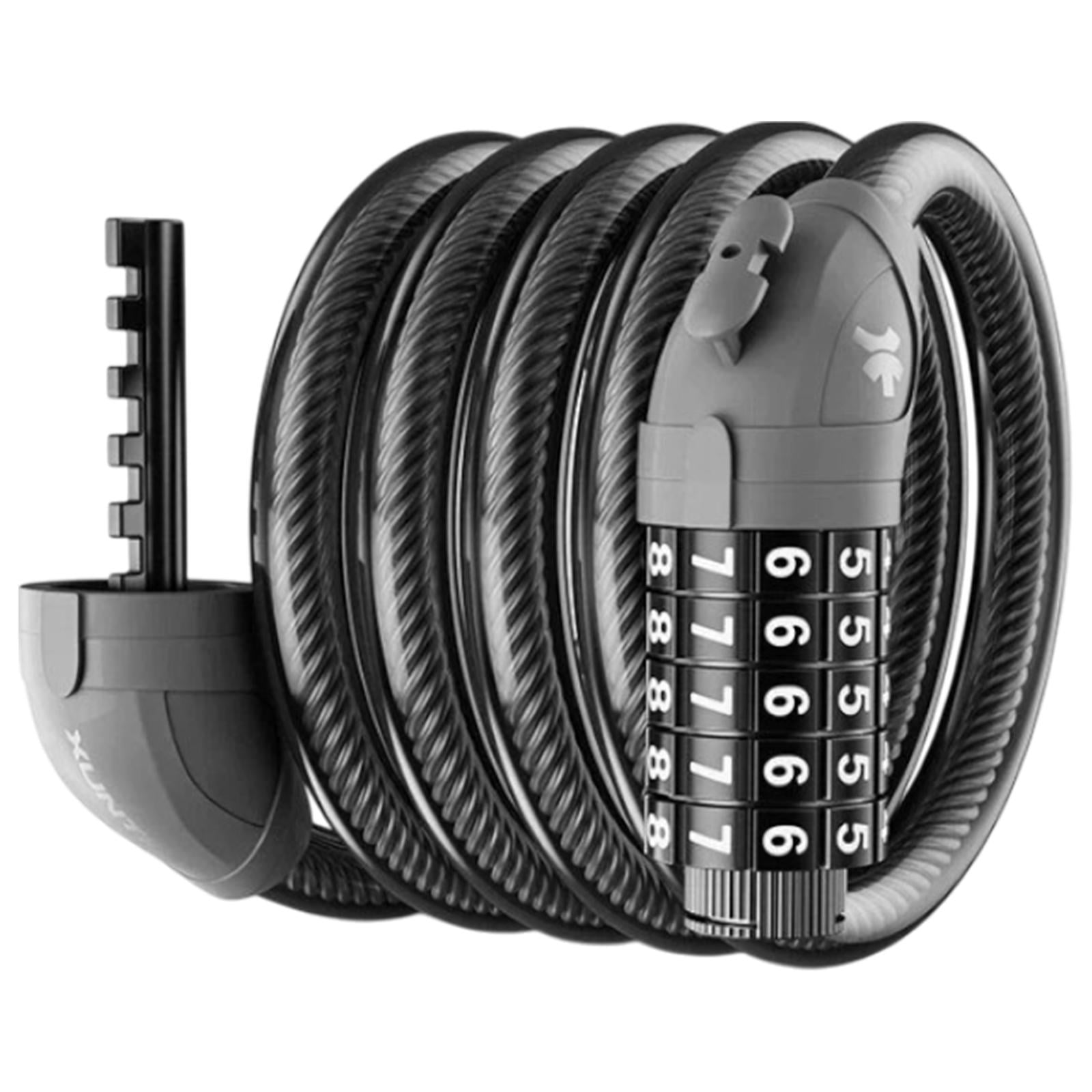 Замок велосипедный XunTing LR205 120 см 5-значный Черный (XT-LR205-6980)