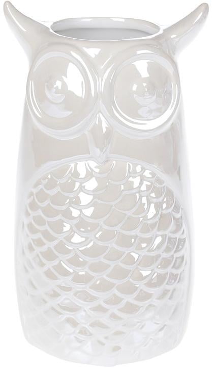 Ваза керамічна сова 19 см Білий