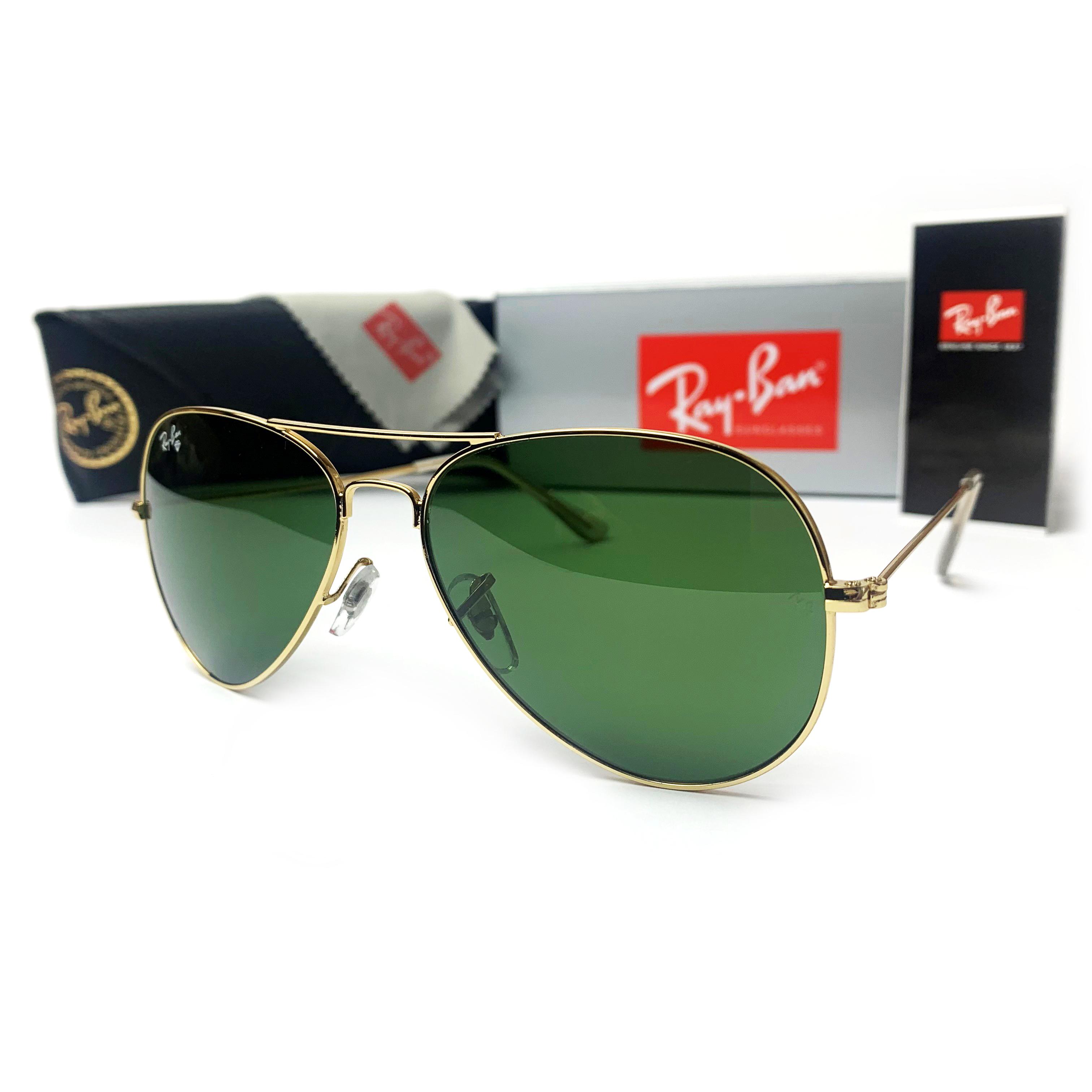 Солнцезащитные очки Aviator 3025 капли Зеленый