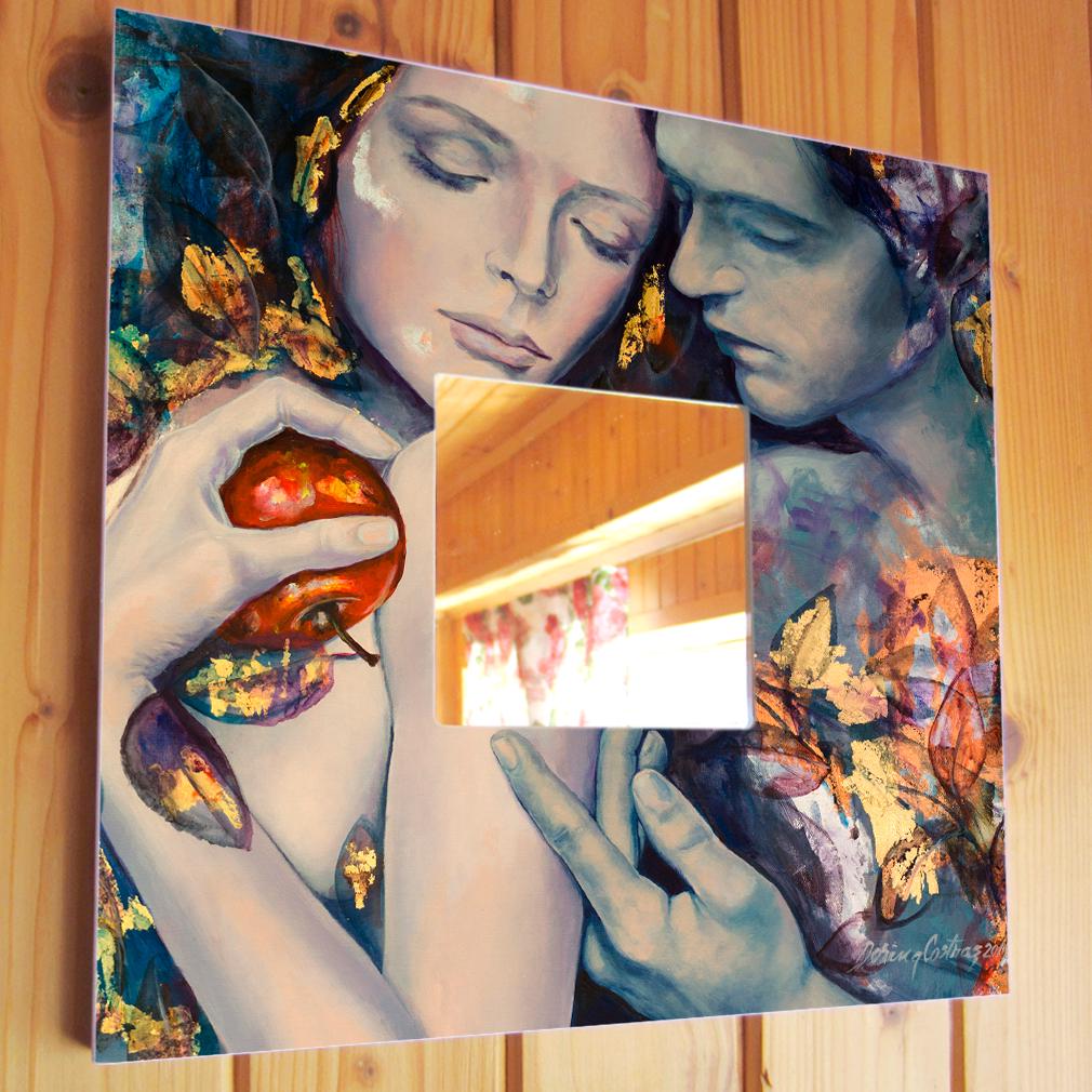 Зеркало декоративное Адам и Ева 260х260 мм (M00439)