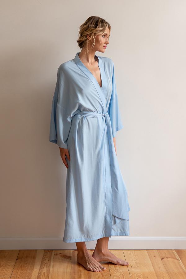 Халат шелковый Forli Sky ONE с хлопком (SL0035-94-04_ONE) - фото 3 Халат шелковый Forli Sky ONE с хлопком (SL0035-94-04_ONE) - фото 3