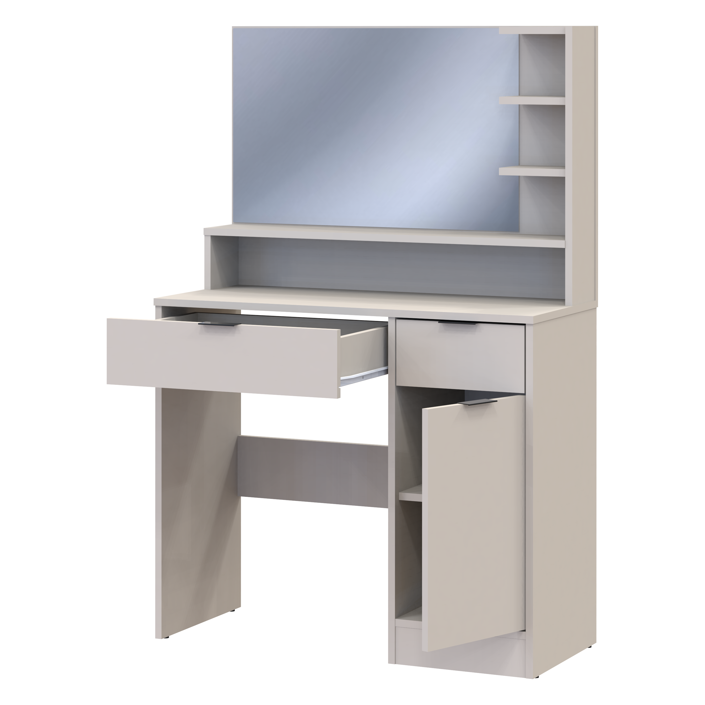 Туалетний столик з дзеркалом Doros Естель 90х38х135 см Кашемір (DRS-011473) - фото 2 Туалетний столик з дзеркалом Doros Естель 90х38х135 см Кашемір (DRS-011473) - фото 2