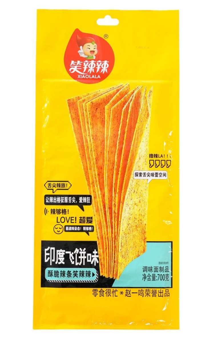 Латяо-чипсы гигантские гостер Xiaolala Spicy Latiao Chips Indian Flying Cake Flavor 900 г (2628593122)