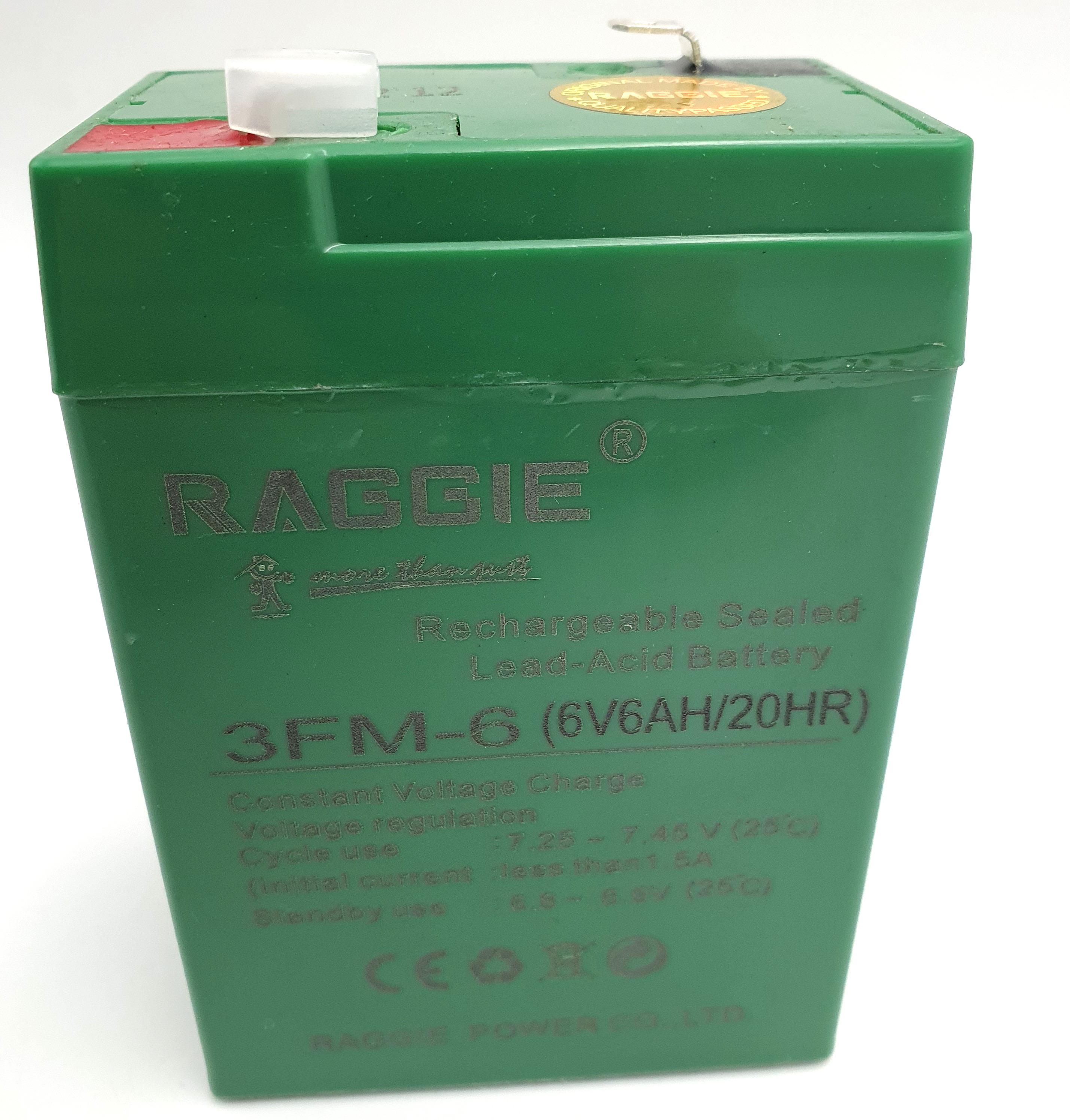 Аккумулятор RAGGiE 3FM-6 6V 6A