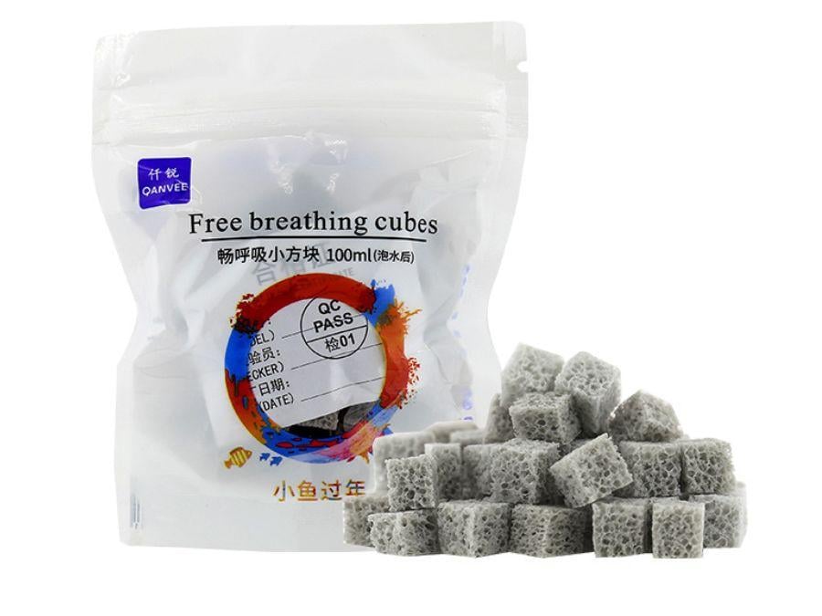 Наполнитель для аквариумных фильтров Qanvee Free Breathing Cubes биокубы для биохимической фильтрации 100 мл (QFBC100) - фото 1