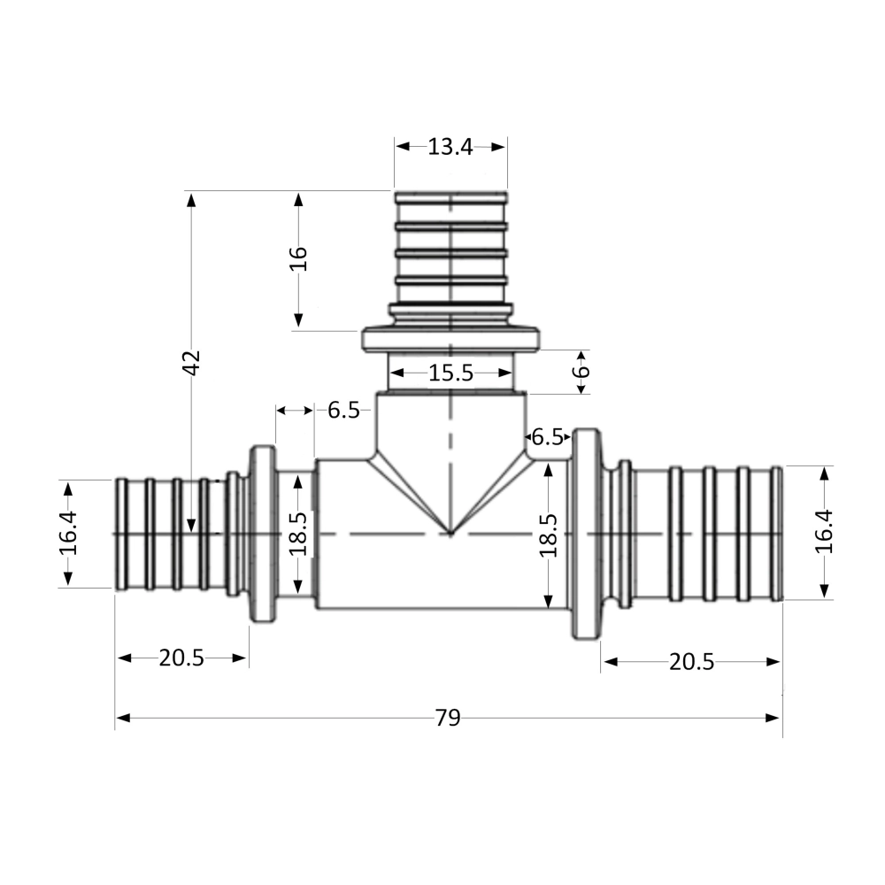 Тройник для аксиального фитинга Icma №1039 d 20х16х20 мм (SD00053898) - фото 6 Тройник для аксиального фитинга Icma №1039 d 20х16х20 мм (SD00053898) - фото 6