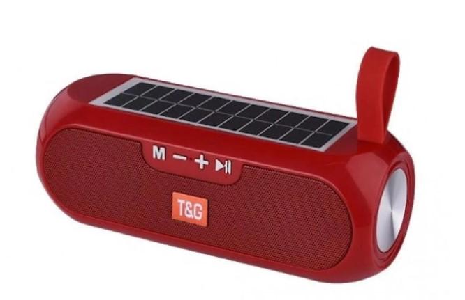 Колонка беспроводная портативная TG/182 Bluetooth с солнечной панелью Red (373728)