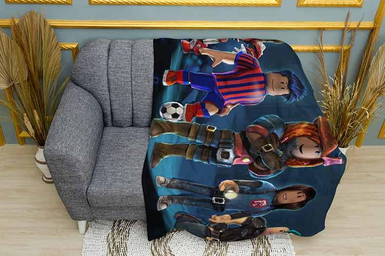 Плед Roblox Game characters плюш однослойный 135х150 см (113768)