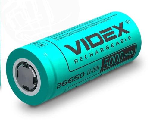 Аккумулятор Videx Li-ion 26650 без защиты 5000 mAh (25898357)