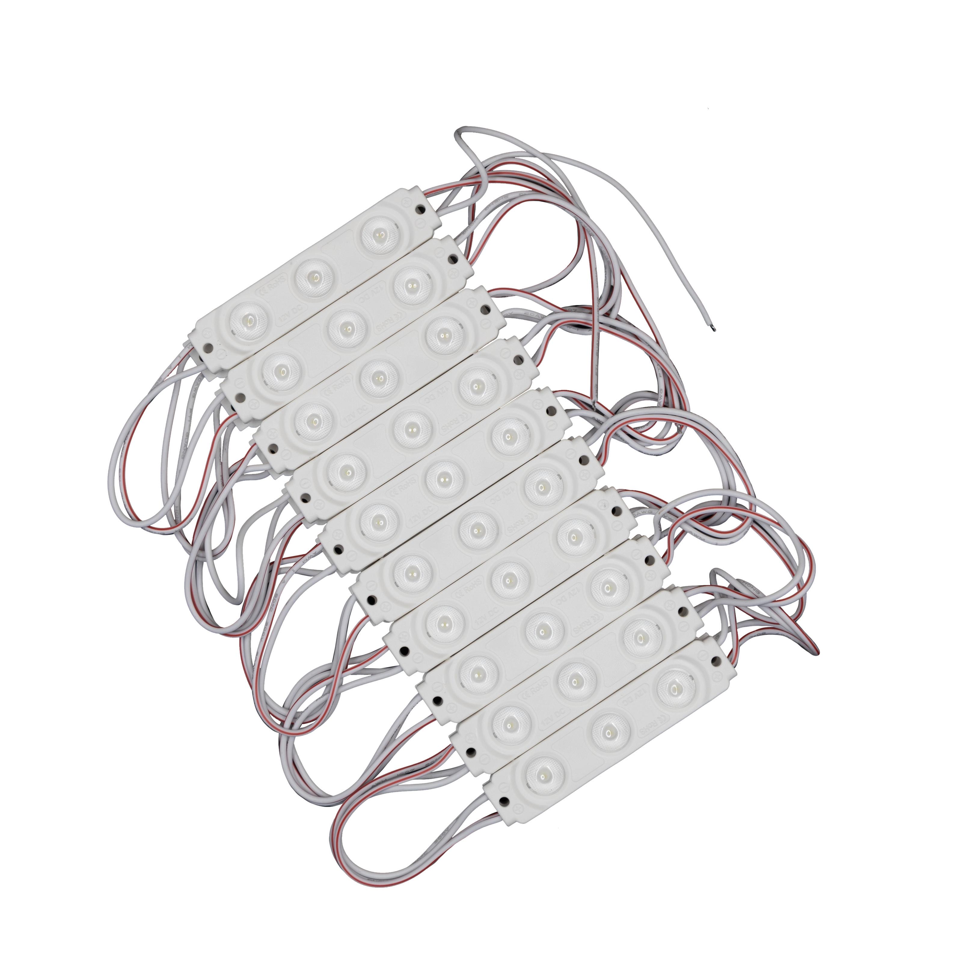 Світлодіодний модуль Prolum V2 SMD2835 3LED 12V 1W з лінзою Білий (321009)