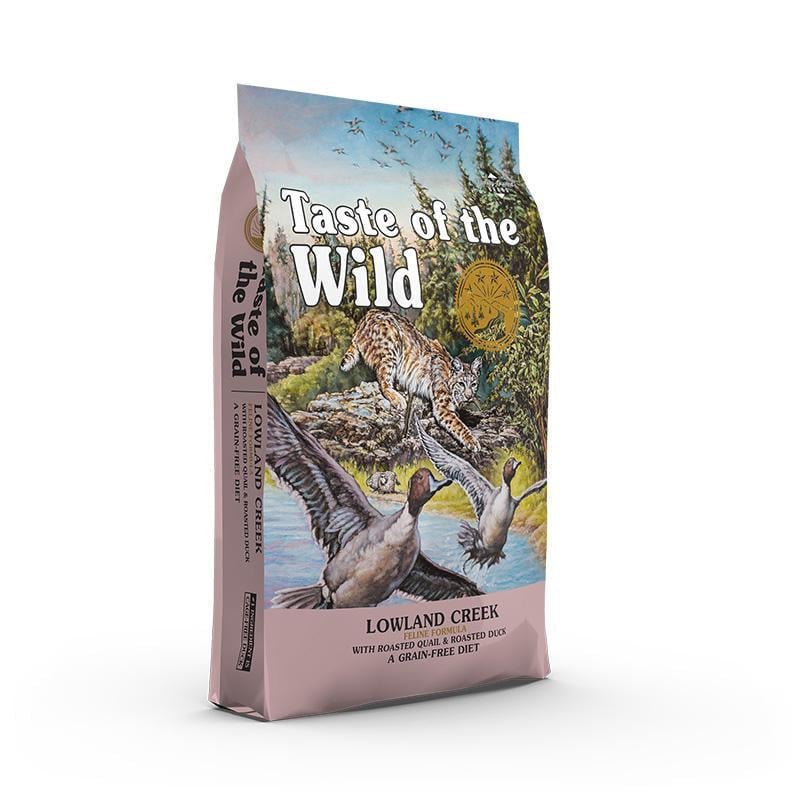 Корм сухой Taste of the Wild Lowland Creek Feline Formula с уткой и жареной перепелкой для кошек всех возрастов 6,6 кг (0074198614431)