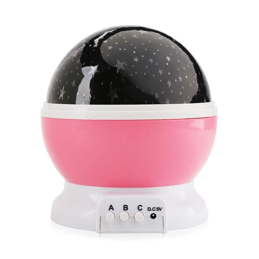 Нічник-проектор зоряне небо Star Master обертовий 3 режими Рожевий (796225116) - фото 2