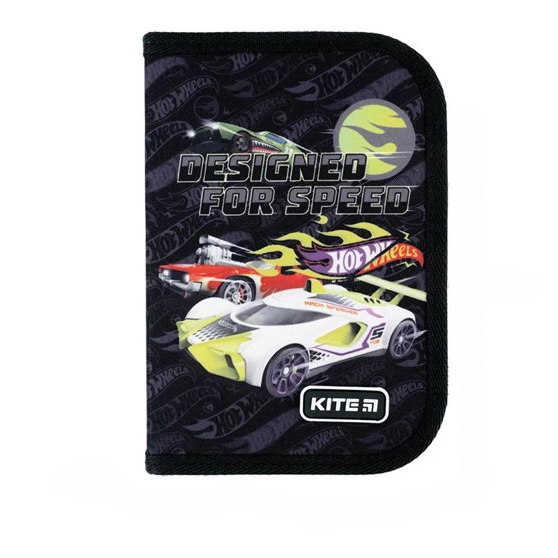 Пенал без наповнення KITE Hot Wheels 1 відділення 2 одвороти (HW24-622)