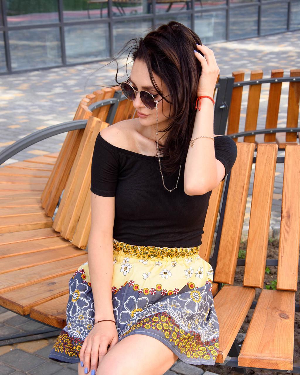 Юбка ромашка на резинке 0001 M Yellow - фото 3 Юбка ромашка на резинке 0001 M Yellow - фото 3