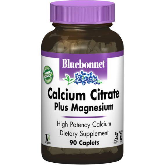 Микроэлемент Кальций Bluebonnet Nutrition Calcium Citrate Plus Magnesium 90 Caplets (BLB0716)