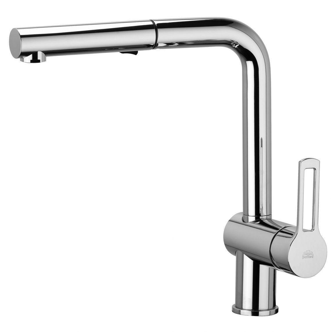 Змішувач кухонний Paffoni Ringo з висувною лійкою Хром (RIN285CR)