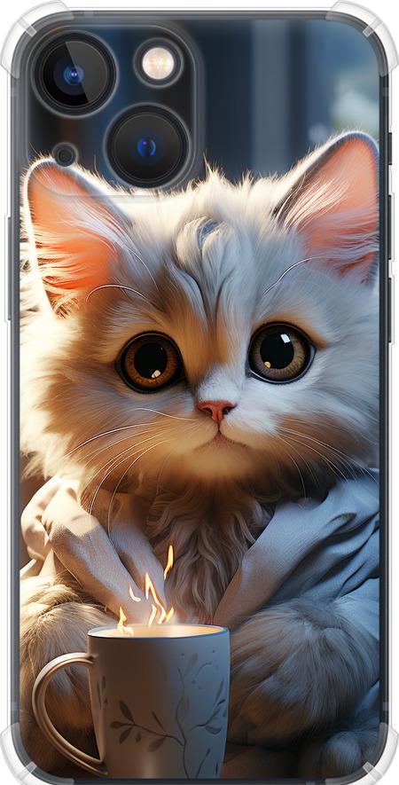 Чехол на iPhone 13 Mini White cat (5646sp-2373-42517)