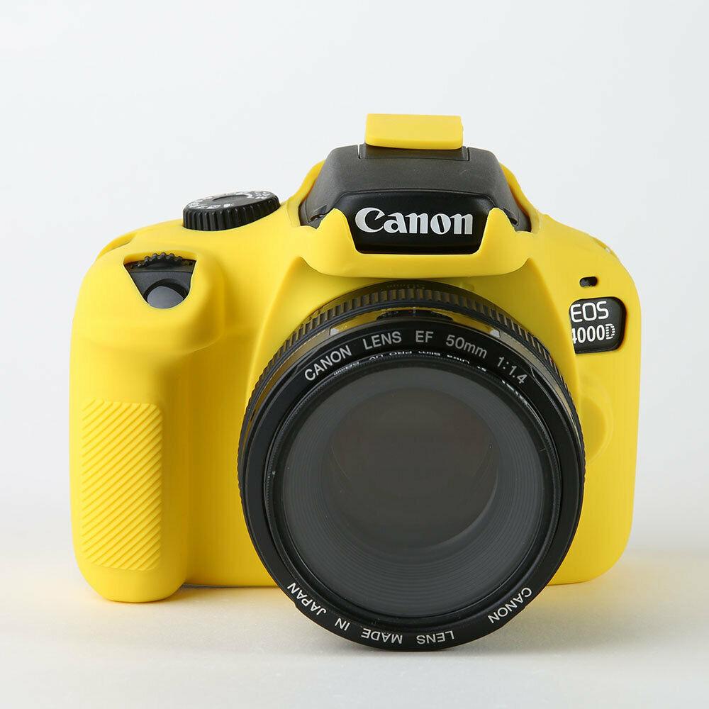 Чехол для фотоаппаратов Canon EOS 4000D/3000D защитный силиконовый Желтый (1929013289)