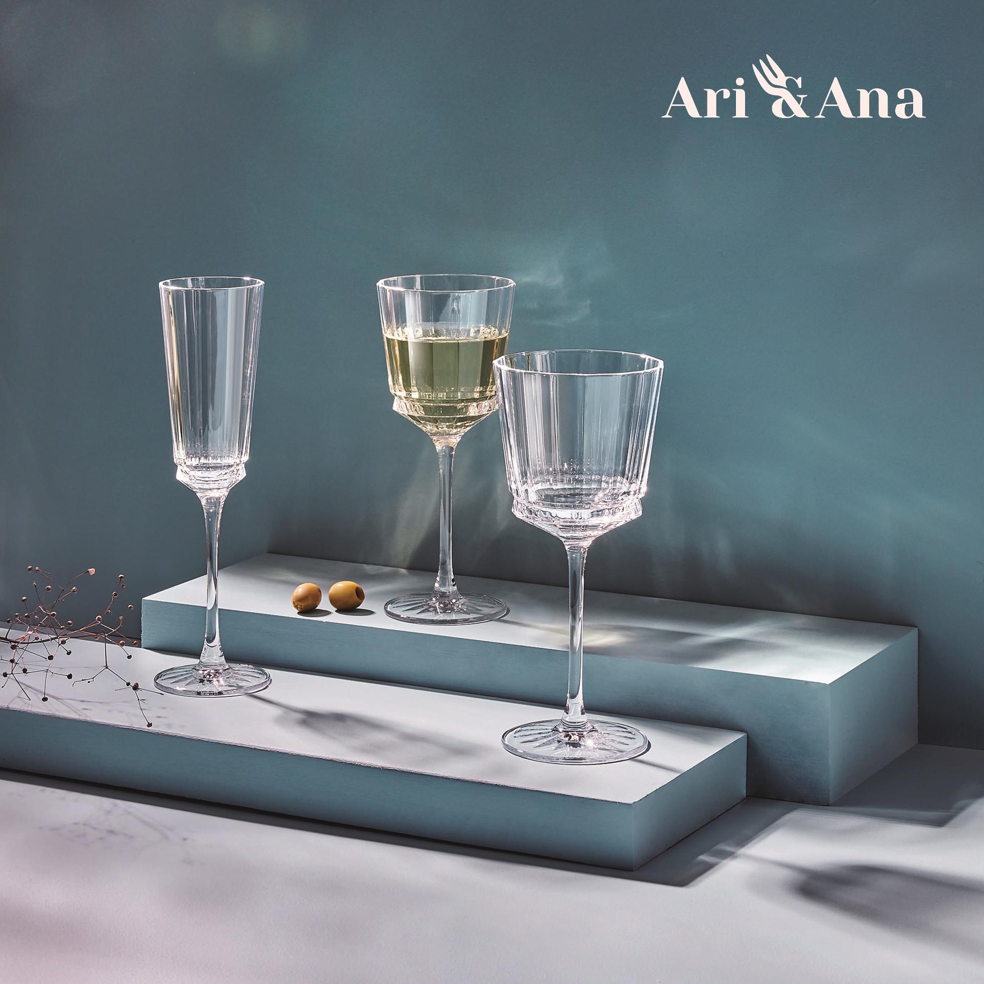 Бокалы для вина и коктейлей Ari&Ana 2х350 мл Прозрачный (24523389) - фото 7 Бокалы для вина и коктейлей Ari&Ana 2х350 мл Прозрачный (24523389) - фото 7