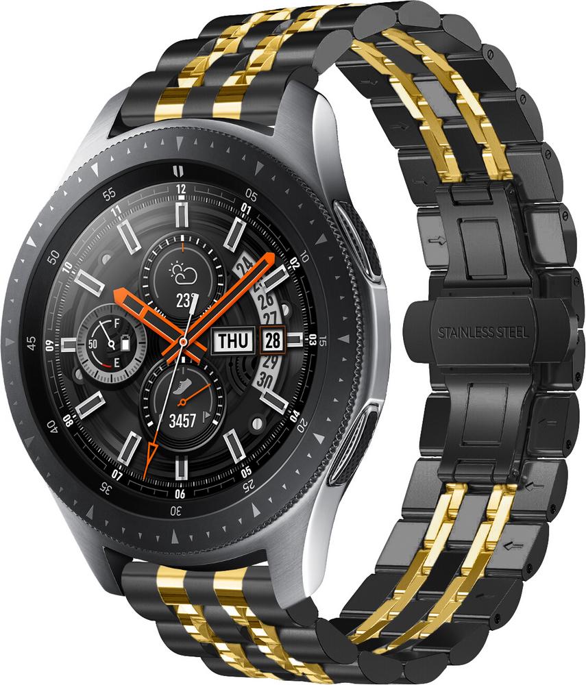 Браслет металлический Spinye Line для Galaxy Watch 46 мм Black Gold (28967-02)