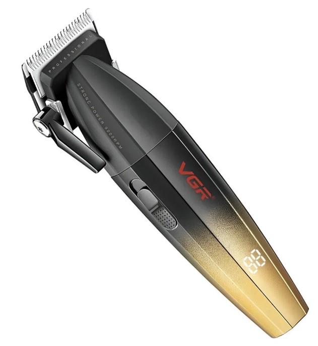 Машинка для стрижки VGR V-003 LED дисплей акумуляторна 2500 mAh Золотистий (2390000035)