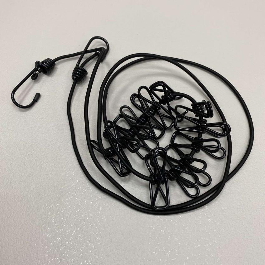 Мотузка для білизни A-Plus 1838 з прищіпками Чорний (2134247780)