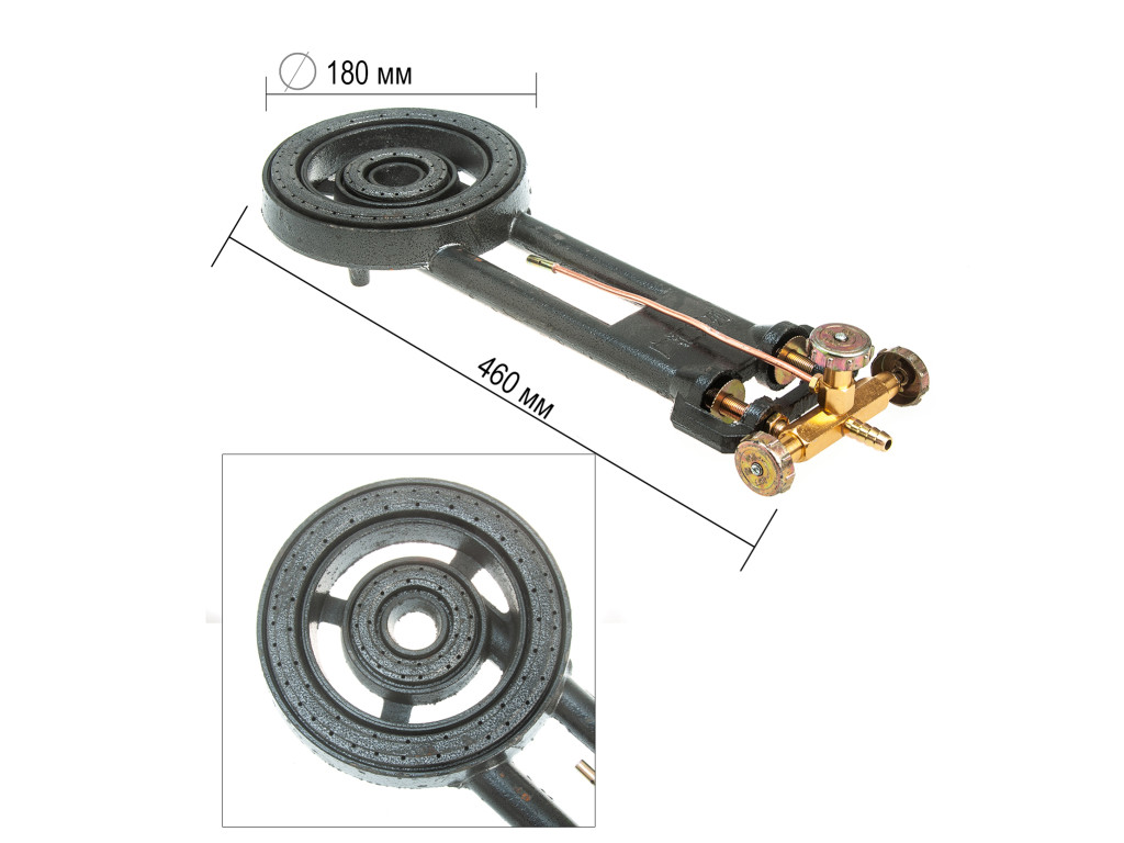 Форсунка газовая ATLAS чугунная с пьезорозжигом двухконтурная с регулировкой пламени 30 кВт Черный (12001js) - фото 3 Форсунка газовая ATLAS чугунная с пьезорозжигом двухконтурная с регулировкой пламени 30 кВт Черный (12001js) - фото 3
