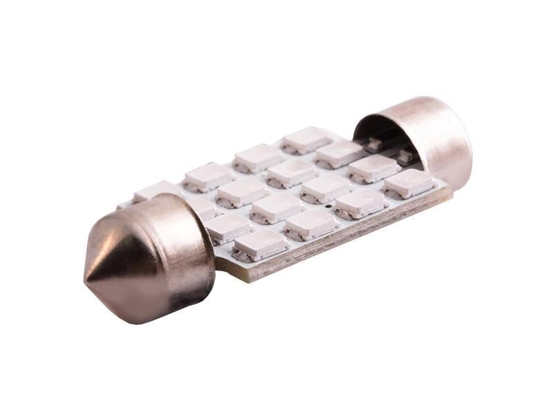 Автомобильная лампа светодиодная LEDUA S85 39 мм 16 SMD 3528 12V Зеленый (1527)
