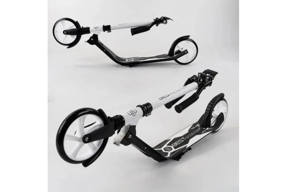 Самокат двухколесный Best Scooter 87280 зажим руля/колеса PU 20 см/1 амортизатор (374290) - фото 3