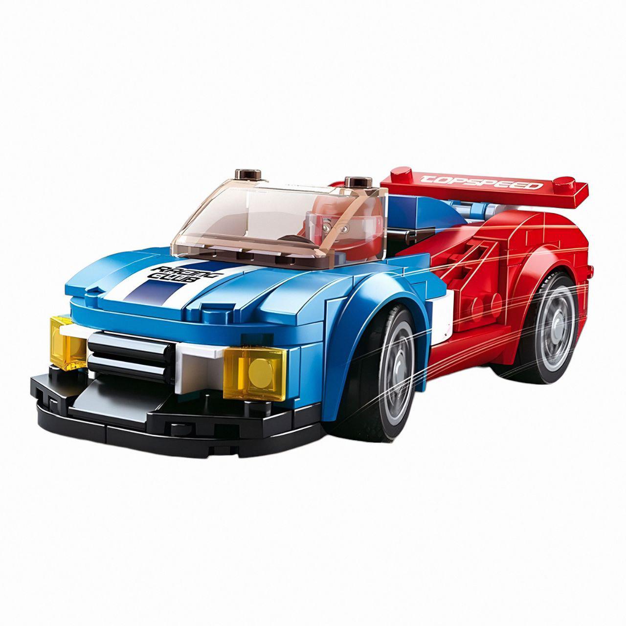 Конструктор Sluban M38-B0633E Гоночный болид с пилотом 164 дет. Красно-синий (27506840)