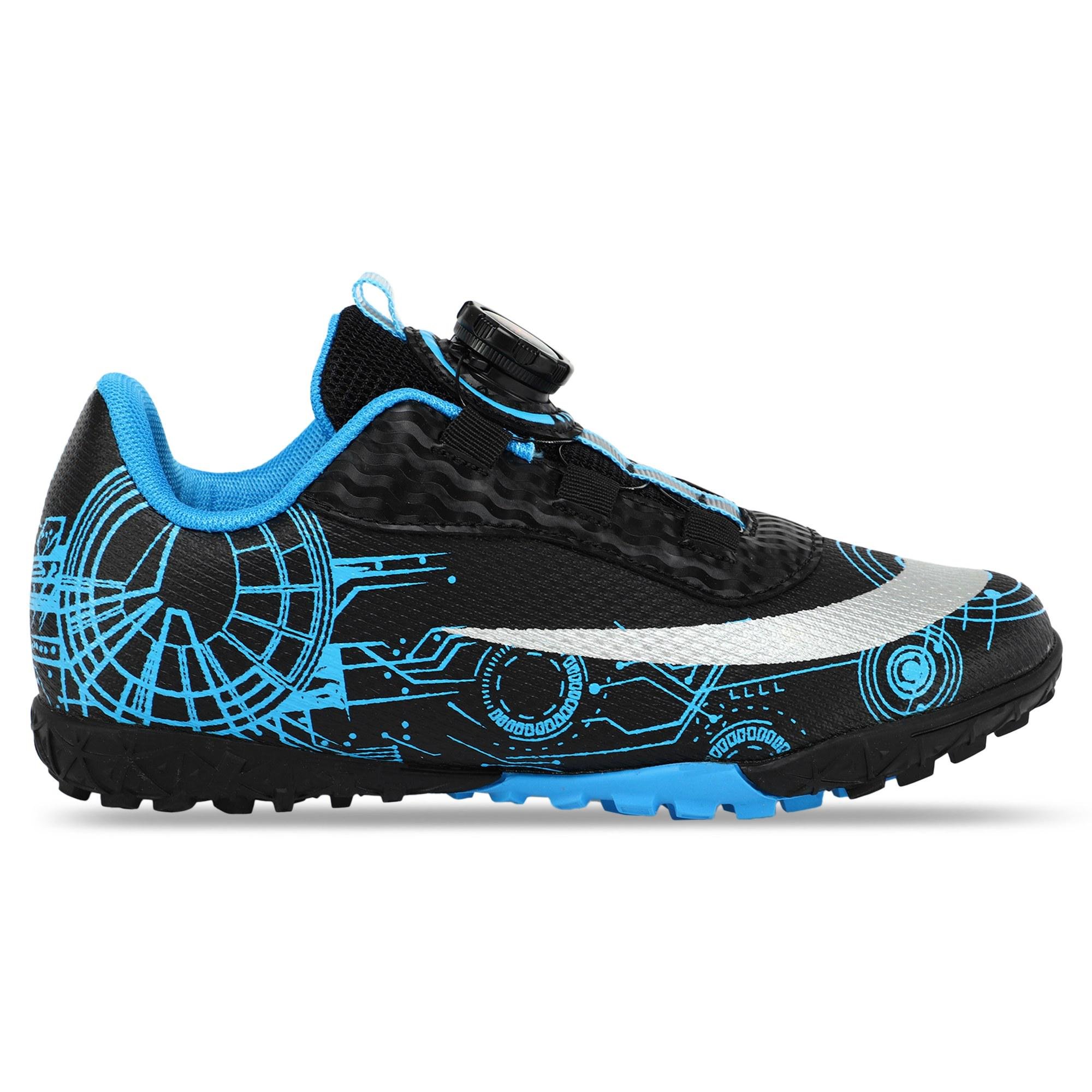 Сороконіжки футбольні дитячі LiJIN 004-32-38-1 р. 33 Чорний/Синій