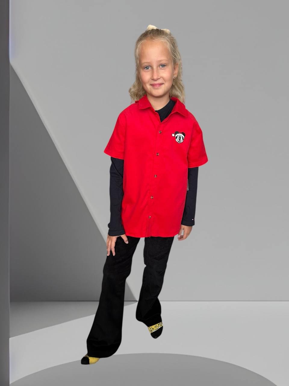 Рубашка вельветовая Disney S р. 6/7 115-125 см Красный