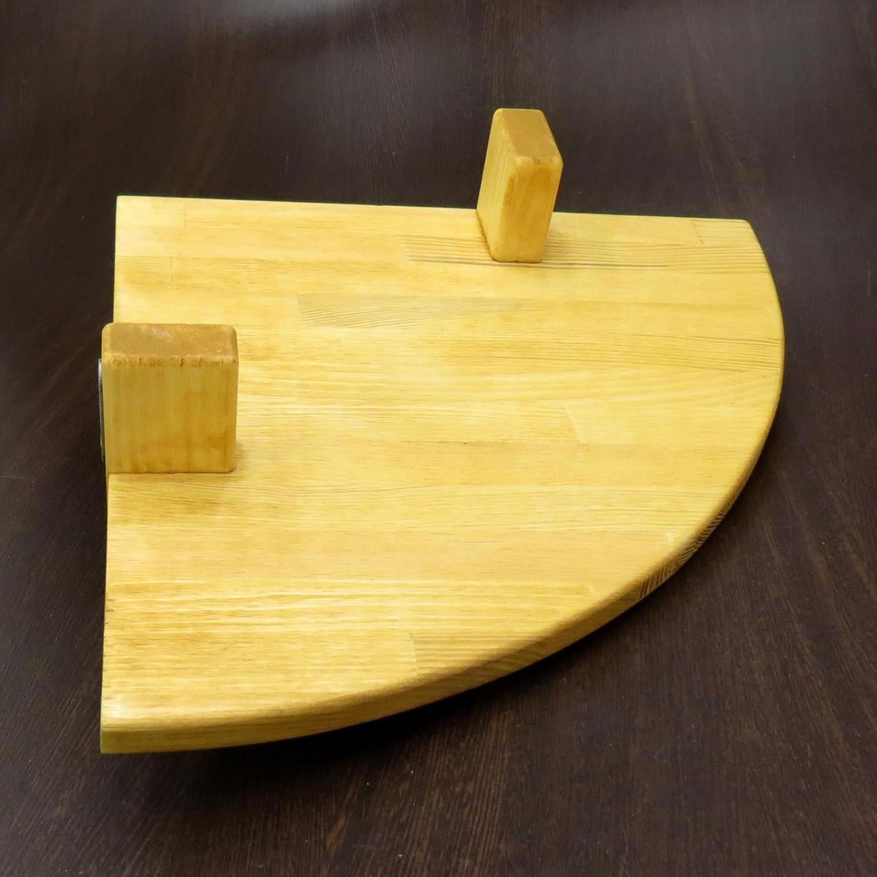 Полка настенная угловая из дерева Макорис 1 Карри (УНП-101303)