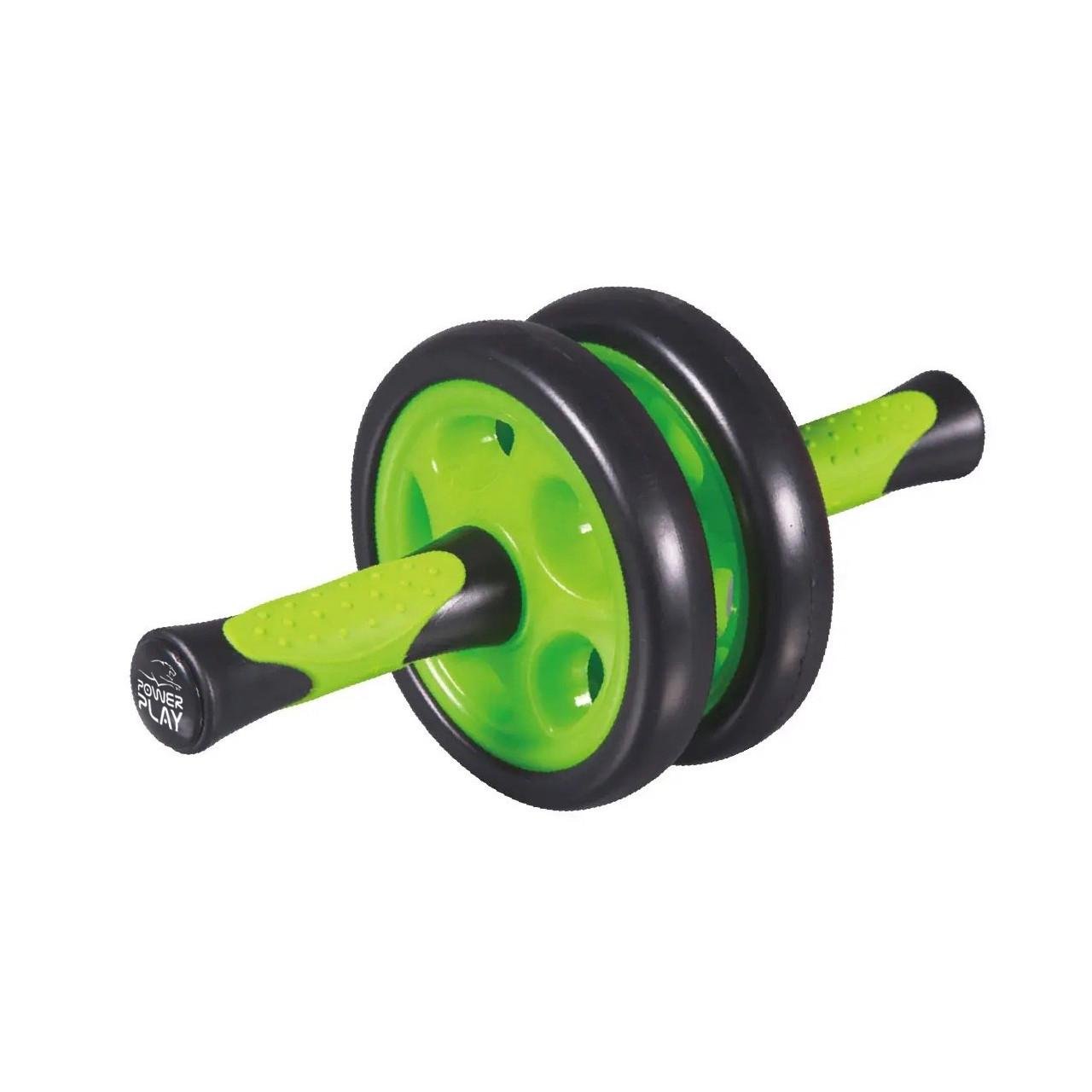 Колесо для пресса двойное PowerPlay 4327 Dual-Core Ab Wheel Черно-зеленый (PP_4327_Black/Green) - фото 3